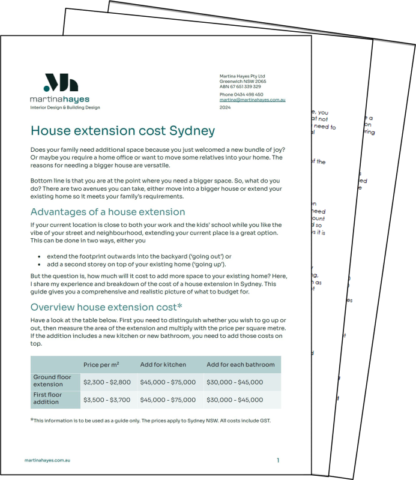 Home Extension Cost Sydney